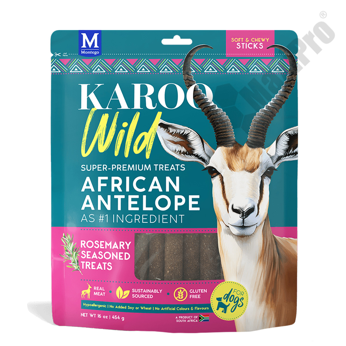 Organic African Antelope Treats - sticks<br>16oz|454g<br>(rosemary taste)