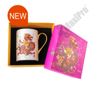 Fortune Dragon 24K Gold Hand-Painted Bone China Mug